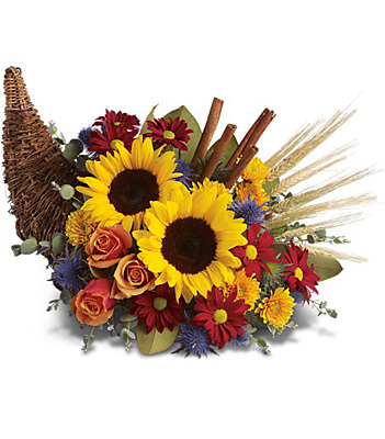 Classic Cornucopia from Richardson's Flowers in Medford, NJ